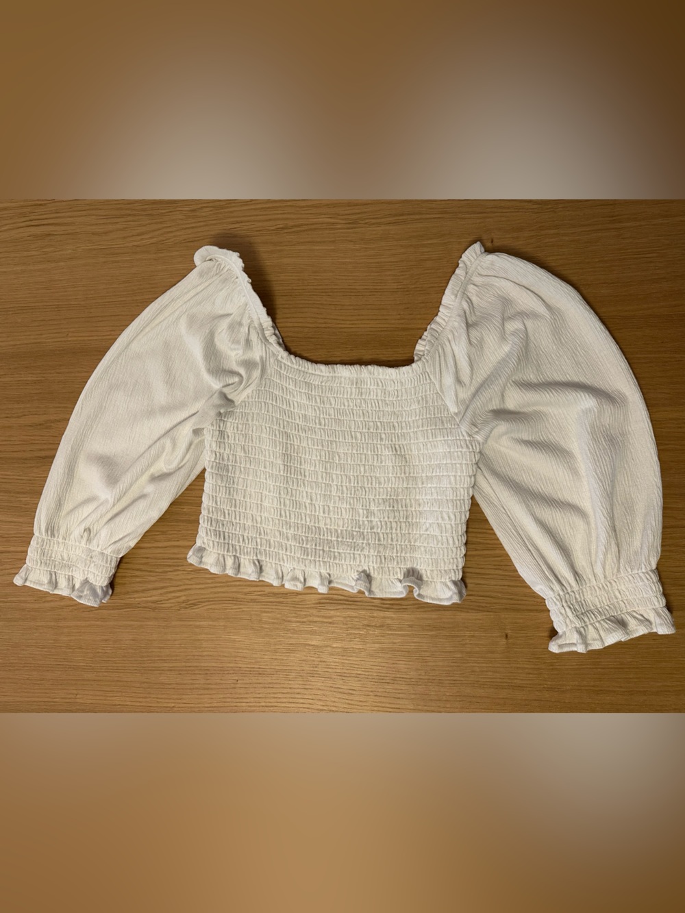 Free People Brenyce Smocked Puff Sleeve Top